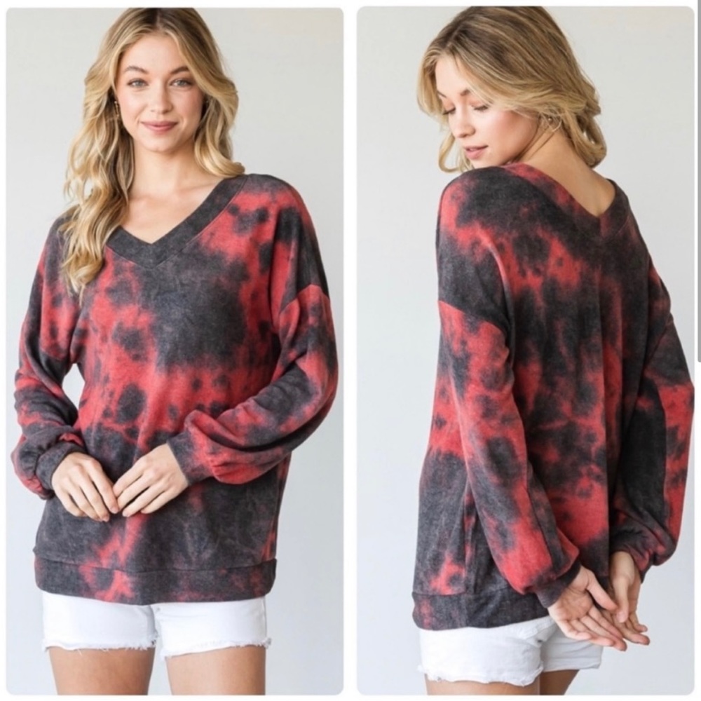 NEW Tie Dye V-Neck Top
